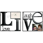 LIVE - LAUGH - LOVE 2-piece black wire collage by Burnes