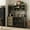 Light Gray, variant on OXYLIFE Kitchen Sideboard Buffet, Metal Mesh Door Pantry Storage Cabinet Oak