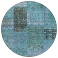 thumbnail image 2 of Addison Rugs Chantille Indoor/Outdoor Transitional Patchwork Teal Washable Round Rug, 8' x 8', 2 of 6