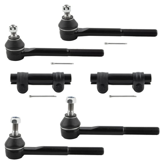 BOXI 6pcs Front Inner&Outer Tie Rods Adjustment Sleeve for Cadillac Escalade/for GMC Chevy K1500 K2500 K3500 K1500 Suburban K2500 Suburban/Chevy Blazer Tahoe/for GMC Yukon 4WD | ES2836 ES2838 ES2004