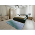 thumbnail image 4 of Ahgly Company Indoor Round Patterned Sky Blue Novelty Area Rugs, 3' Round, 4 of 6