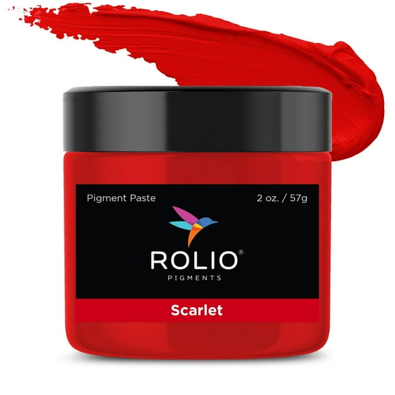 Rolio - Red Pigment Paste for Epoxy Resin, Scarlet, 2oz Jar - Resin Pigment, Epoxy Resin Dye Paste, Epoxy Paint, Resin Paste Pigment, Epoxy Resin Color Pigment Paste, Mica Powder Paste
