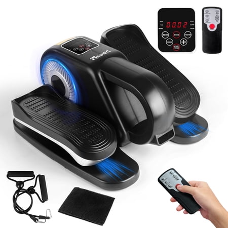 zakle under desk elliptical machine  fully assembled ellipse leg exerciser for seniors w/remote control & 12 adjustable speeds  electric training machine  noiseless seated ellipse leg exerciser