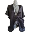 thumbnail image 3 of Victorias Secret Bata Kimono Negra Satin Manga Corta Victoria's Secret Kimono, 3 of 4