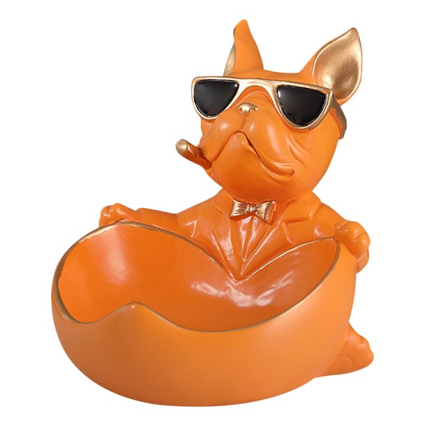 Figuritas de arte Bulldog, artículos diversos de caramelo, escultura de animales de resina para el hogar, la sala de estar JShteea Libre de BPA