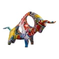 thumbnail image 2 of Estatuilla De Escultura Arte moderno nórdico en miniatura con grafiti colorido para decoración de escritorio de hogar y oficina Likrtyny Libre de BPA, 2 of 7