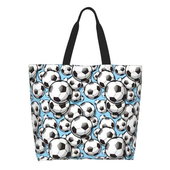 Kdxio Football Soccer Ball Casual Tote Bags Women Big Capacity Shoulder Bag for Women Travel Shoulder Bags Handbags