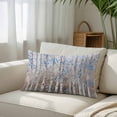 thumbnail image 3 of Blue Brown Forest Throw Pillow Cover, Pillowcase Protectors with Zipper, Breathable Decorative Lumbar Pillow Case Cover, Modern Oil Painting Art Pillow Shams for Couch Sofa 12x20Inch, 3 of 8