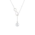 thumbnail image 2 of Delight Jewelry Field Hockey Player Silhouette in 1/2'' Disc Silver tone Elegant Infinity Lariat Necklace, 2 of 4