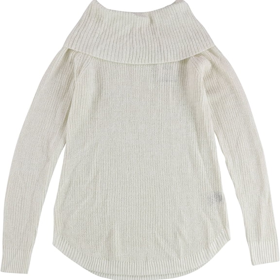 BCX Womens Cowlneck Pullover Sweater, White, Small