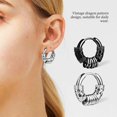 thumbnail image 3 of 2 Pairs Hoop Earrings Stainless Steel Vintage Earrings Punk Earrings Women Girls, 3 of 4