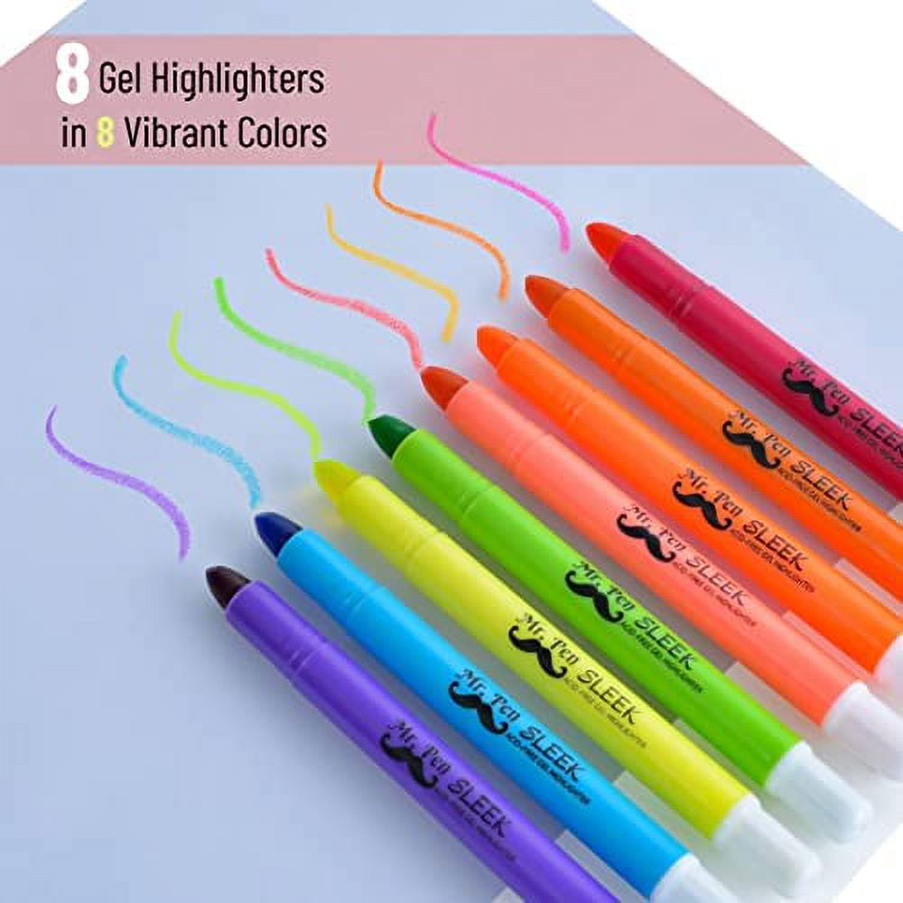 Mr. Pen- No Bleed Gel Highlighter, 16 Pcs (8 Pastel India
