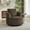Dark Brown, variant on Newest Modern Faux Fur Swivel Accent Chair with Pocket Springs, Dark Brown