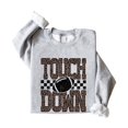 thumbnail image 3 of Touchdown Football Sweatshirt Women Leopard Print Game Day Crewneck Gray Large, 3 of 8