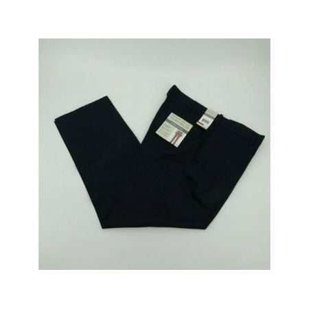 Perry Ellis Men's Portfolio Stretch Straight Leg Flex Flat Front Dress Pants (Navy, 40x32)