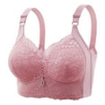 thumbnail image 2 of Hrsba Womens Summer Bra,Plus Size Bra for Womens,Middle Aged And Elderly Bras Without Steel Rings Large Size Underwear Front Button Style Bra Comfortable Bra, 2 of 3