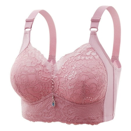 AWEJON Plus Size Bras for Women  Womens Bras  Middle Aged and Elderly Bras without Steel Rings Large Size Underwear Front Button Style Bra Comfortable Bra