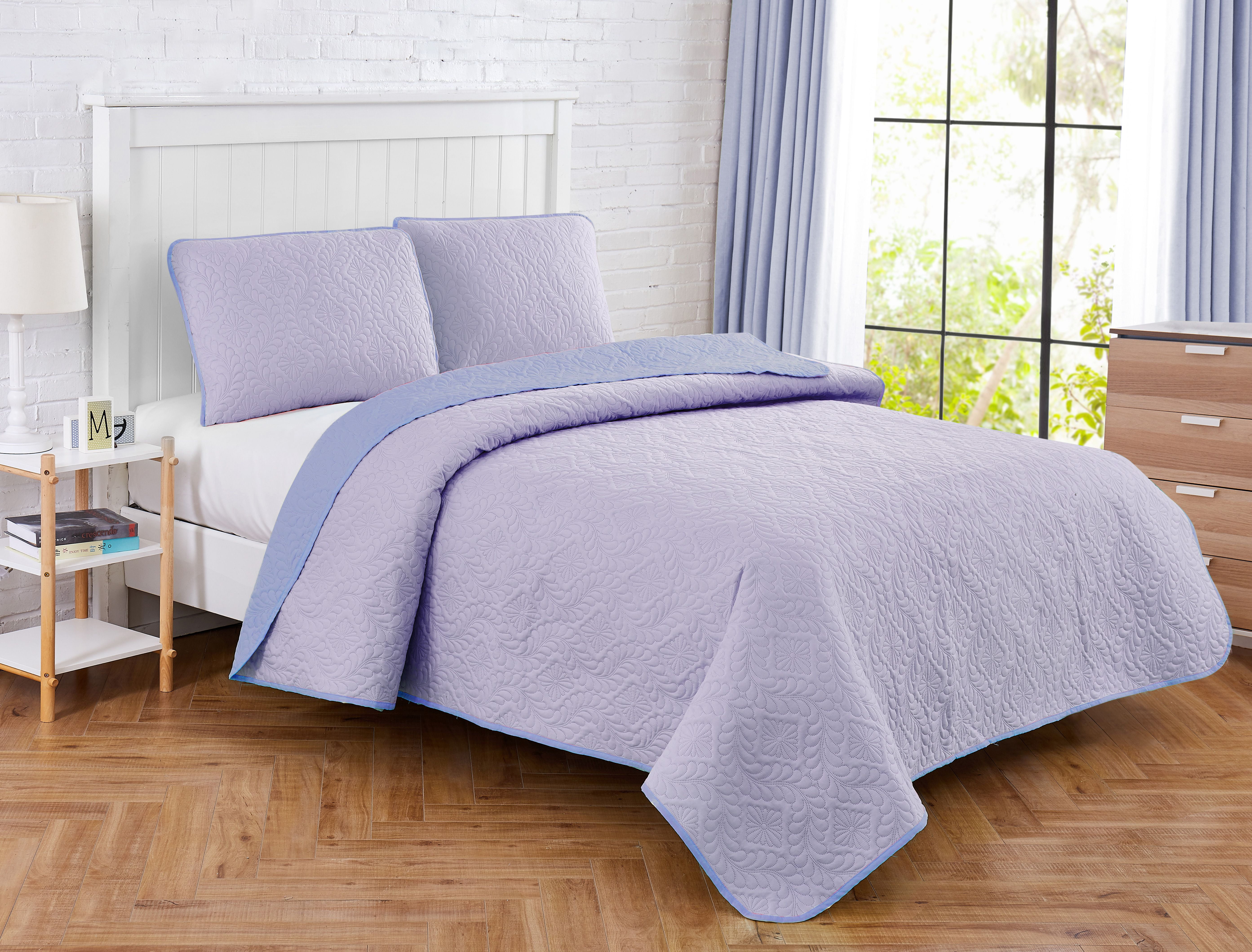 Pillowfort Quilt Twin Reversable Purple/Grey 