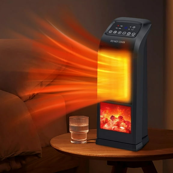 CSSAD Space Heaters,Space Heater Electric Space Heaters for Indoor Use with Thermostat Remote 1-12H Timer Overheat Protection 1500W Ceramic Fast Heat