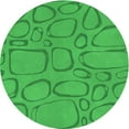 thumbnail image 1 of Ahgly Company Indoor Round Patterned Neon Green Area Rugs, 7' Round, 1 of 6