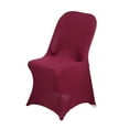 thumbnail image 6 of Efavormart 100PCS Stretchy Spandex Fitted Folding Chair Cover Dinning Event Slipcover For Wedding Party Banquet Catering- Burgundy, 6 of 11