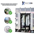thumbnail image 4 of Organizador Armario Plastico Ropa 16 Cubos Negro Practiksa, 4 of 4
