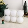 thumbnail image 6 of HomeDM Christmas Balls 6Pcs White Shatterproof Ornaments Balls 8cm/3.15" Christmas Tree Hanging Pendant for Holiday Wedding Party Home Decor, 6 of 6