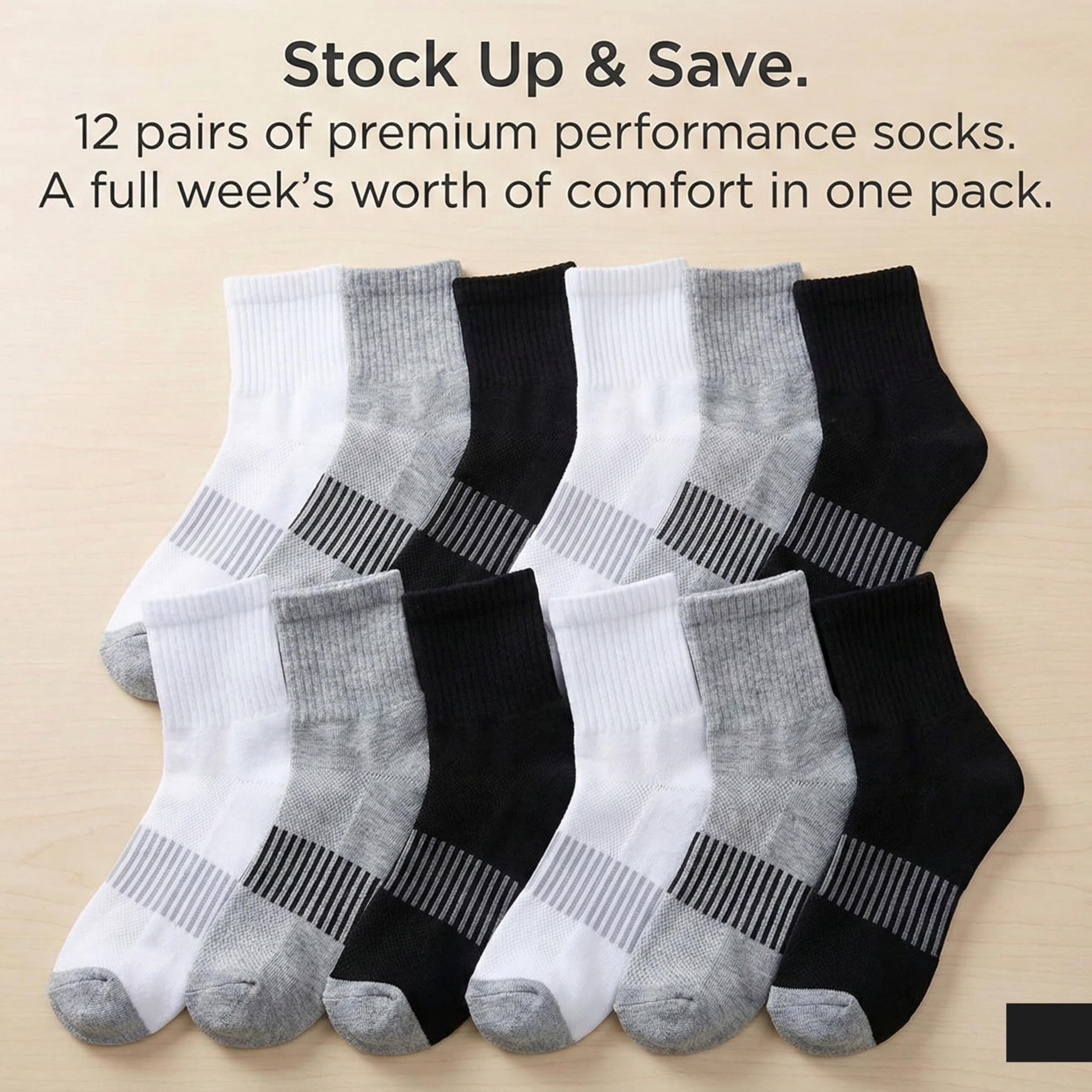 Colorfut Women's 12-Pairs Running & Athletic Sports Performance Ankle/Quarter Socks