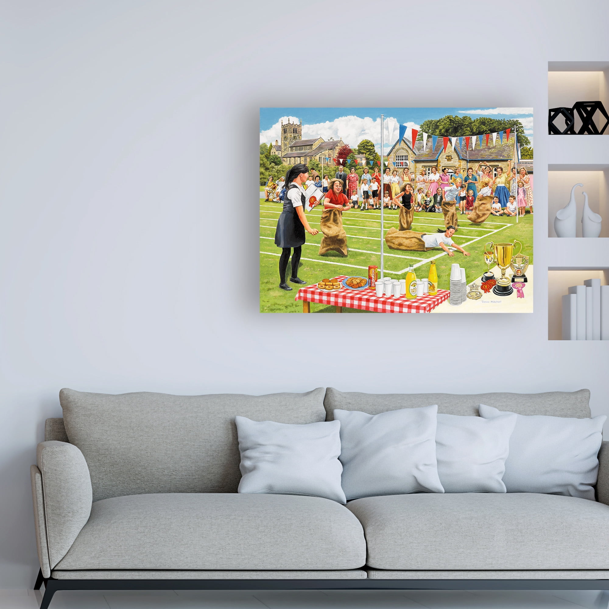 Trademark Fine Art 'School Sports Day' Canvas Art by Trevor Mitchell