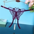 thumbnail image 2 of Vente de Liquidation 2025 Pendentif Découpé Perles Perles string pour Femme, sous-Vêtements Mode Femme Aguichant Pendentif Découpé Perles Perles Papillon string string Culotte, string Culotte Détail Papillon, 2 of 8