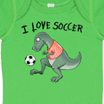 thumbnail image 4 of Inktastic I Love Soccer-Dinosaur in Orange Boys or Girls Baby Bodysuit, 4 of 5