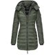 thumbnail image 3 of Women Warm Hooded Down Jacket Casual Slim Coat Puffer Jacket Women Quilted Lightweight Puffer Jacket-khaki, 3 of 3