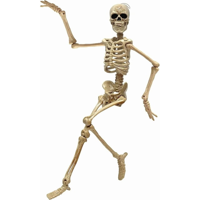 WLOELOEW Halloween Skeleton Decoration 40Cm Simulation Bone Prop For Holiday Party Scary Scene Decor Plastic Skeleton