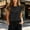 Black, variant on Women Summer T-Shirts Short Sleeve Solid Color Loose Fit Blouses Casual Basic Tops with Pocket