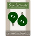 ScentSationals 25 Watt Replacement Wax Warmer Green Light Bulbs, 2 Pack