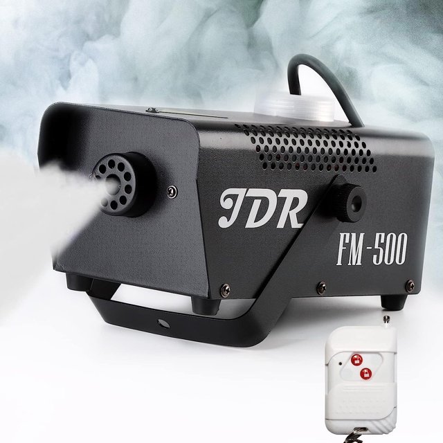 Máquina de Humo JDR Mini 500W Máquina de Humo con Modo Automático y Control Remoto Inalámbrico Fogger Portátil para Exteriores, Fiestas, Efectos de Escenario, Interiores, Discoteca, Halloween, Desinfe
