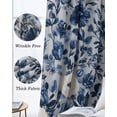 thumbnail image 3 of Navy Blue White Peony Blackout Curtains for Bedroom Living Room Darkening Curtains 63 Inches Long Vintage Floral Blossom Window Curtain 2 Panels Set Insulated Window Treatment Grommet Drapes 42"x63", 3 of 9