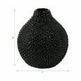 thumbnail image 5 of Modern Ceramic Vase with Spiked Finish for Living Room Decor and Home Accents - Decorative Flower Vase for Room, Bedroom or Office Decor - Perfect for House and Table Centerpiece - 8", Black, 5 of 13