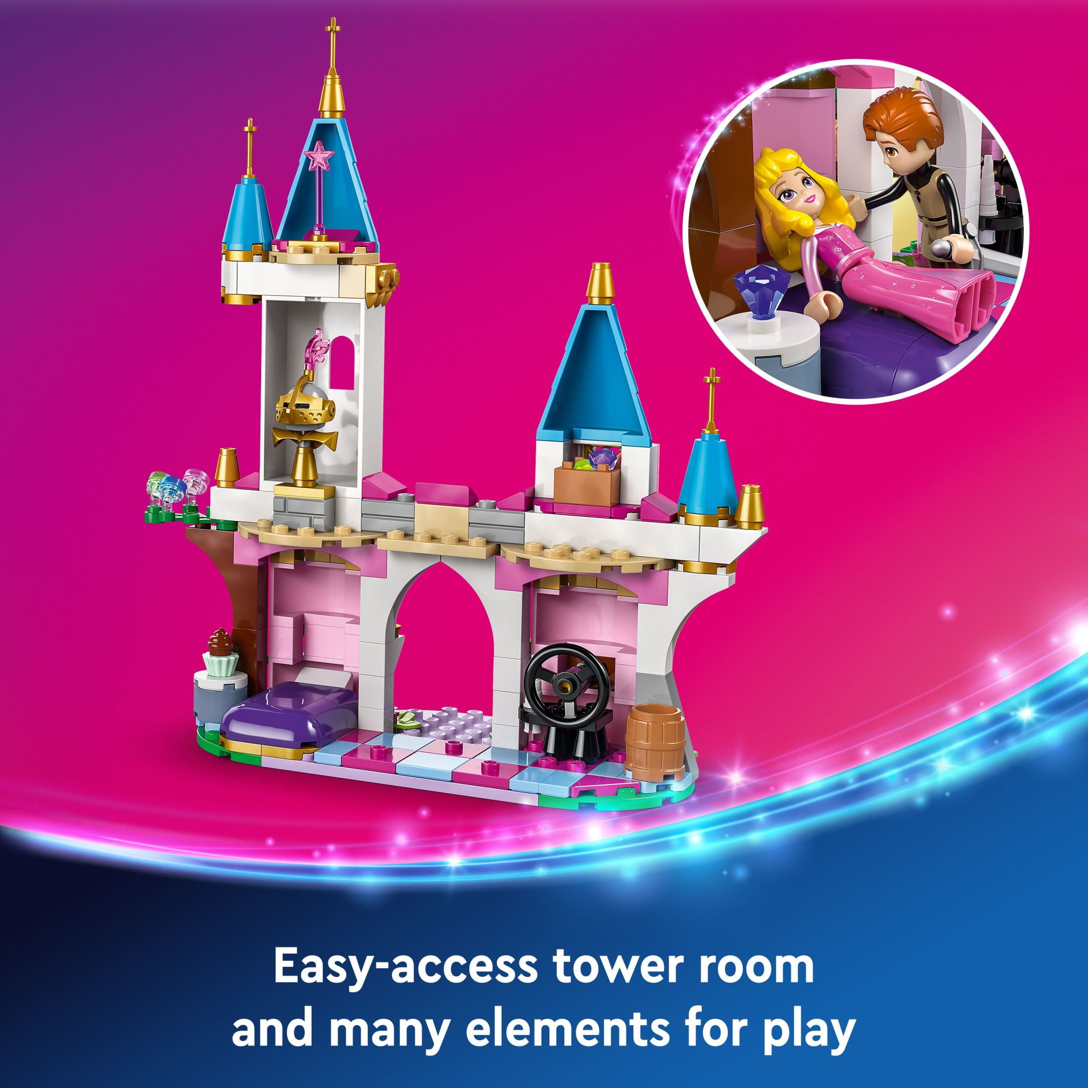LEGO Maleficent’s Dragon Form and Aurora's Castle Building Set for Kids, 43240