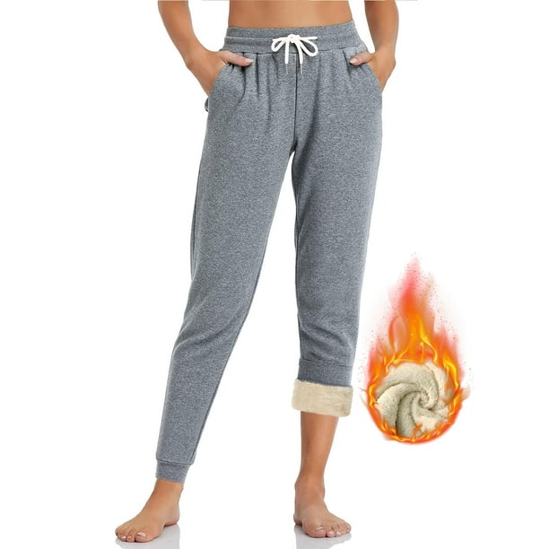 Inno Women's Sherpa Fleece Lined Jogger Pants Warm Sweatpants