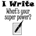 thumbnail image 3 of CafePress - I Write What’S Your Super Power? Pajamas - Women's Short Sleeve Print T-Shirt and Pants Light Cotton Pajama Set, 3 of 7