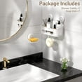 thumbnail image 4 of Shower Caddy Suction Cup, LUXEAR Shower Shelf Basket + Soap Dish Holder NO-Drilling Removable One Second Installation Suction Shower Organizer Powerful Waterproof Bathroom Caddy Storage, 4 of 9