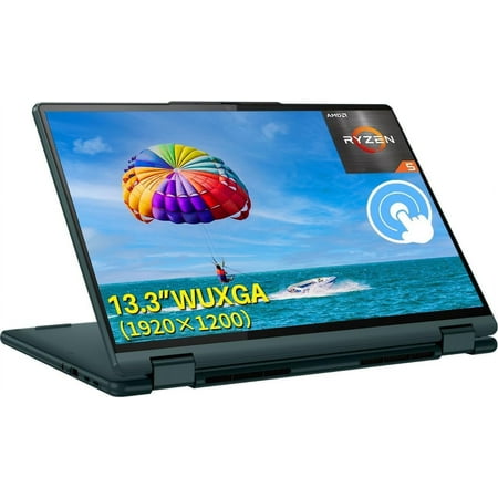 Lenovo Yoga 6 2-in-1 Convertible Touchscreen Laptop, 13.3" WUXGA, AMD Ryzen 5 7530U(>Intel i7-1165G7), 8GB RAM, 2TB SSD, Thin, Wi-Fi 6, Fingerprint Reader, Backlit Keyboard, Windows 11 Home