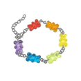 thumbnail image 1 of Cartoon Rainbow Candy Bear Ins Colored Gummy Candy Woman Bear Bounce Di Hip Hop Jelly Color Bracelet Girl Bracelet Gift, 1 of 3