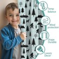 thumbnail image 3 of Blackout Kids Curtains,Bigfoot and Mountain Blue Pattern Children's Insulated Curtains Set Of 2,Bedroom Essentials,Toddler Room Decor 42"x63", 3 of 5