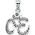thumbnail image 4 of 14K White Gold Polished Om Symbol Pendant Made In United States k5438, 4 of 6