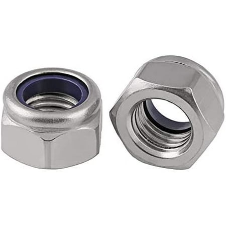 

Egebert Nut Insertion M5-M12 Left Hand Thread Hex Nylon Insert Lock Nut 304 Stainless Steel Reverse Thread Hexagon Self-Locking Nylock Locknut Tool (Size : M10(2pcs))