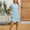 Blue, variant on Generic Women's Summer Dresses Solid Color Round Neck Cap Short Sleeve Mini Dress Loose Trendy Vacation Beach Sundress