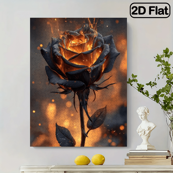 500pcs Large Jigsaw Puzzle Designed for Adults - 20.5x15 Rose-Themed with Oversized Pieces, a Challenging Brain Teaser for Families, Perfect As a Christmas Or New Year Gift for Adults And Senior