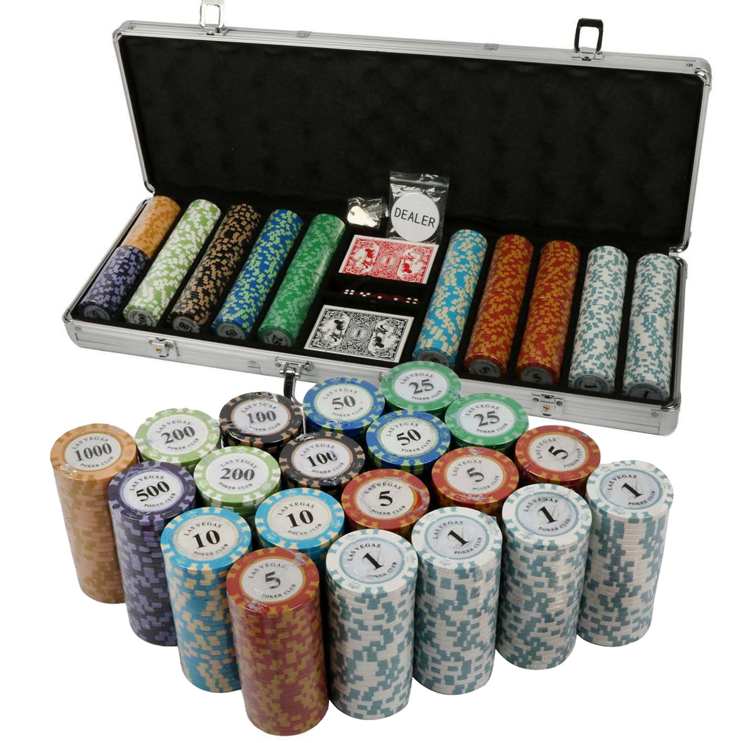 25 ct Red $5 Five Dollars "Ultimate" Series 14g Poker Chips Laser Graphics 